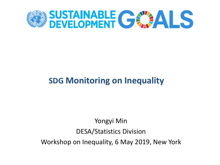 sdg monitoring on inequality