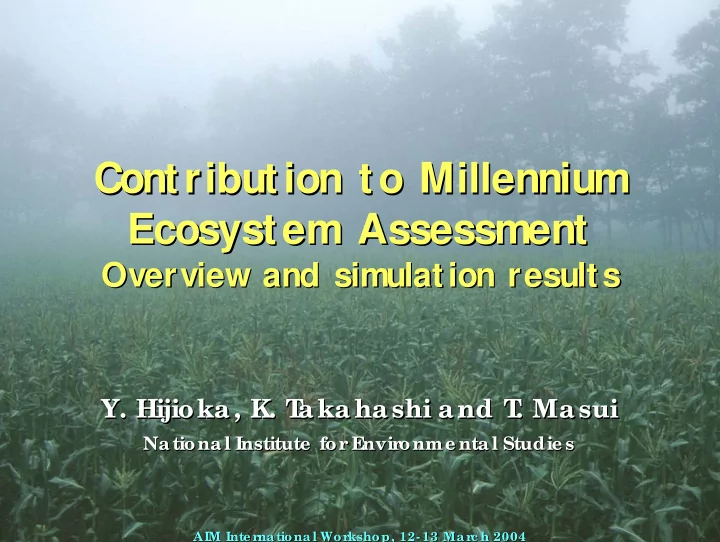 contribution to millennium contribution to millennium