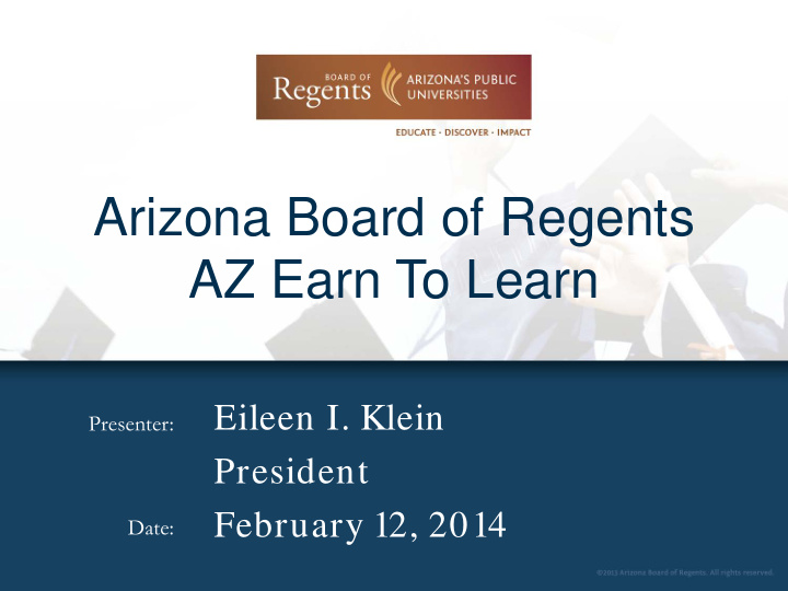 arizona board of regents az earn to learn