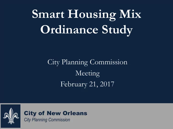 smart housing mix