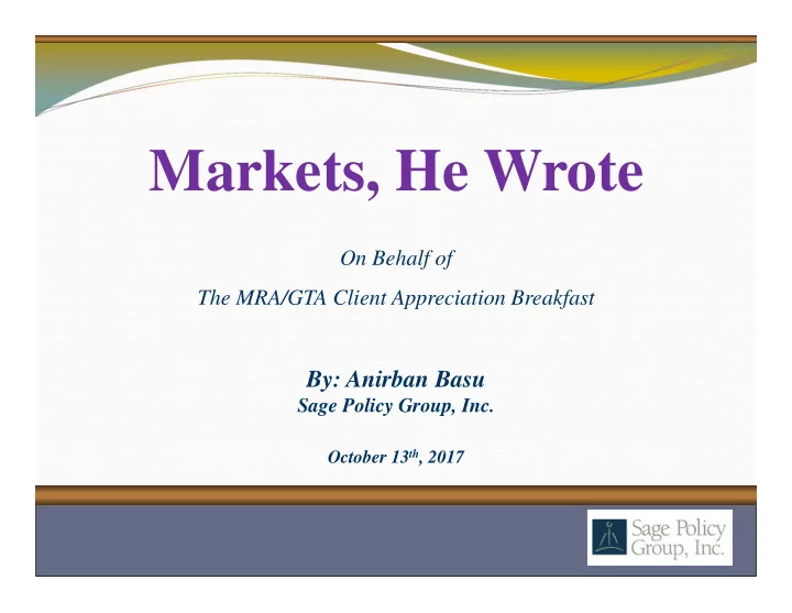 markets he wrote