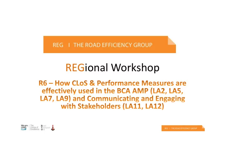 regional workshop workshop purpose