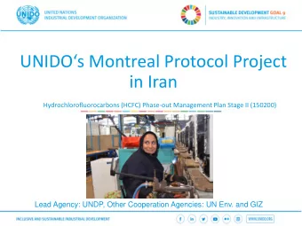 in Iran  Hydrochlorofluorocarbons (HCFC) Phase-out Management Plan Stage II (150200)  Lead Agency: