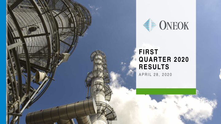 first quarter 2020 results