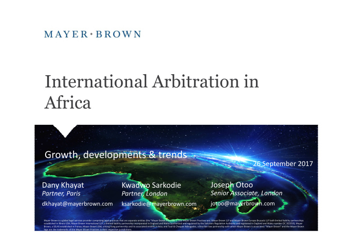 international arbitration in africa