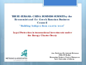 om e ast to we st   idge s fr  L  e gal Pr  ote c tion in tr  ansnational inve stme nts unde r