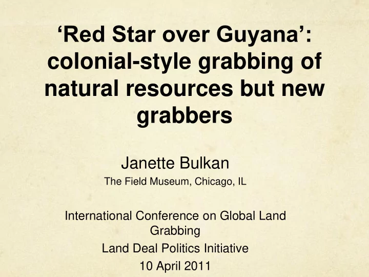 red star over guyana