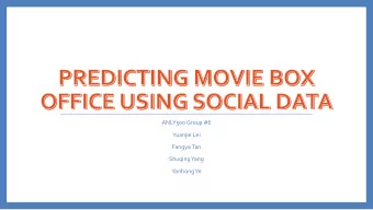 ANLY500 Group #6  Yuanjie Lei  FangyaTan  ShuqingYang  YanhongYe  Introduction  We found that