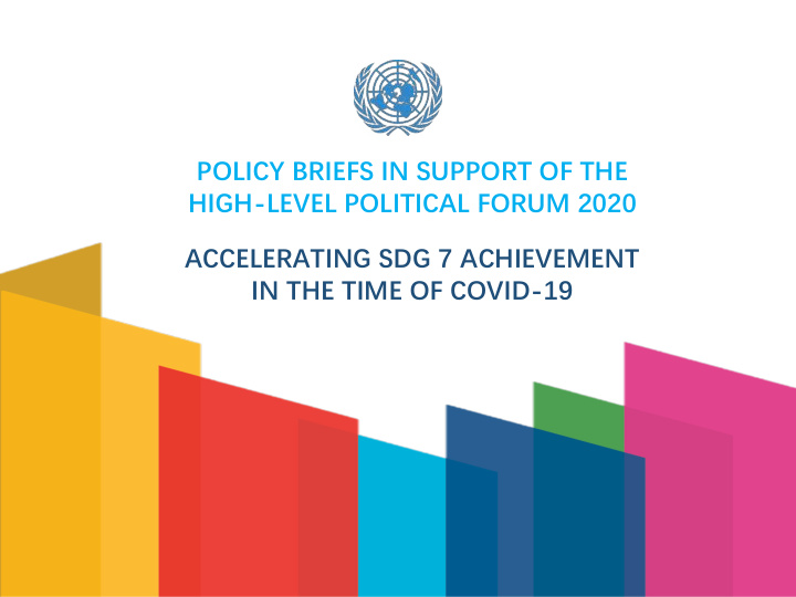 in the time of covid 19 sdg 7 policy briefs in support of