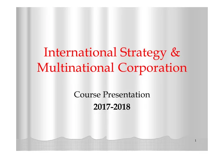 international strategy multinational corporation
