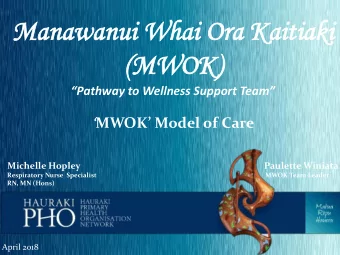 (MWO  (M  WOK)  K)  Pathway to Wellness Support Team  MWOK Model of Care  Michelle