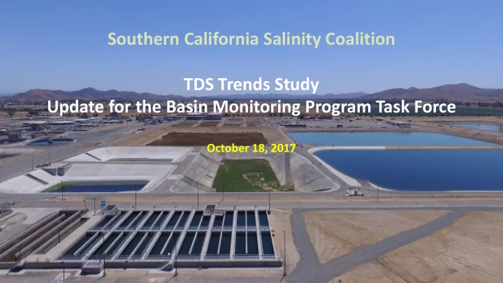 southern california salinity coalition tds trends study