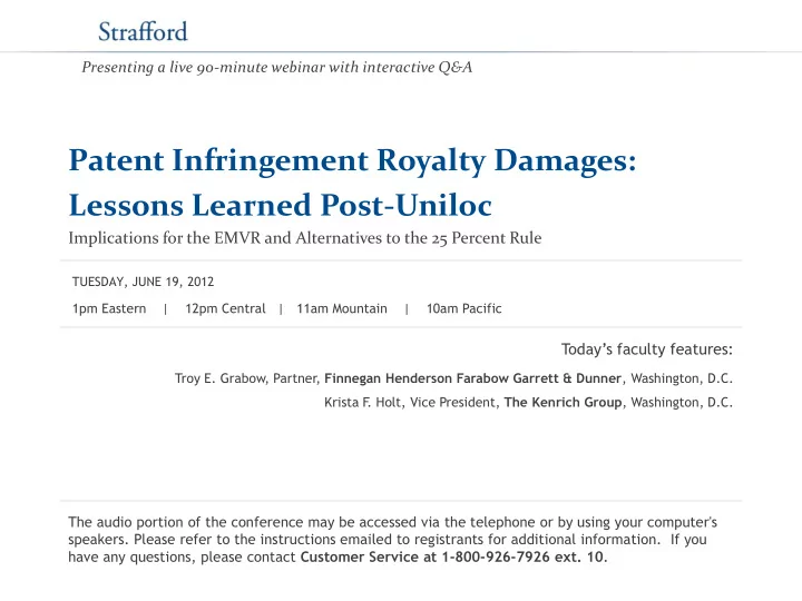patent infringement royalty damages lessons learned post
