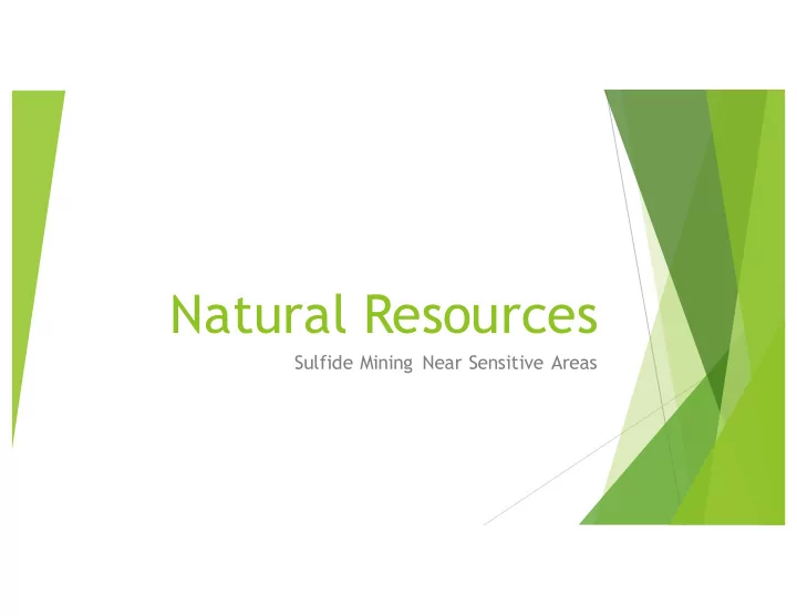 natural resources