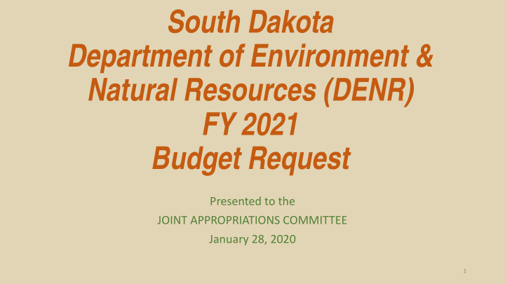 south dakota department of environment natural resources