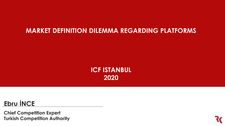 market definition dilemma regarding platforms