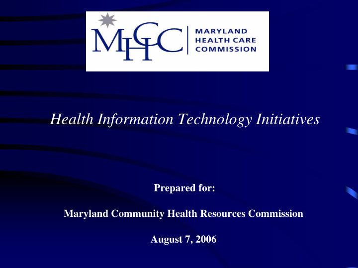 health information technology initiatives