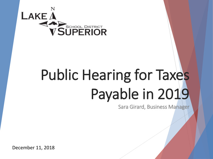 public he hearing f for taxes payable i in 2019 n 2019