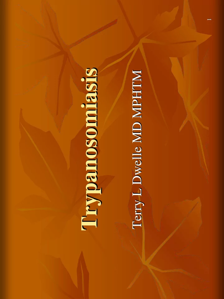trypanosomiasis trypanosomiasis