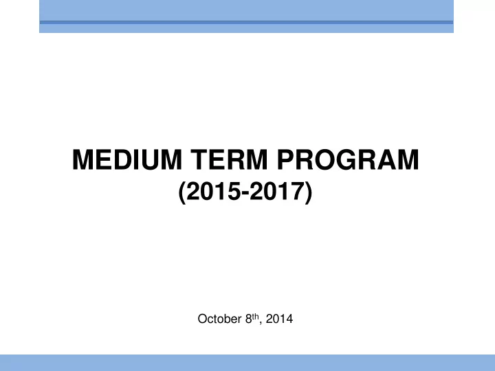medium term program