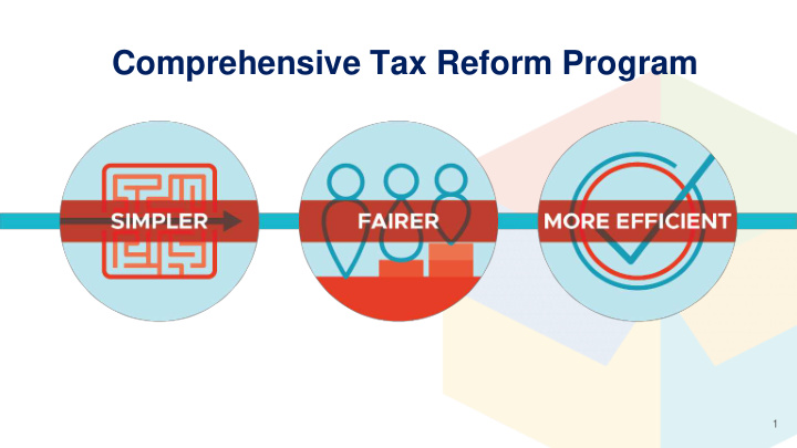 comprehensive tax reform program