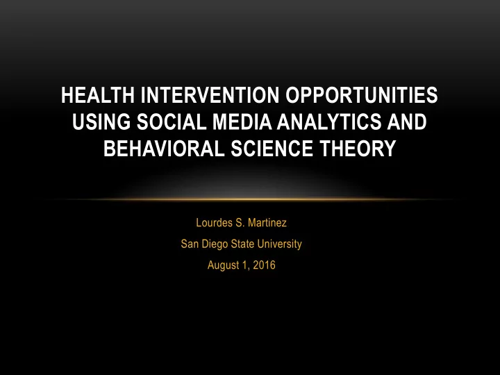 using social media analytics and