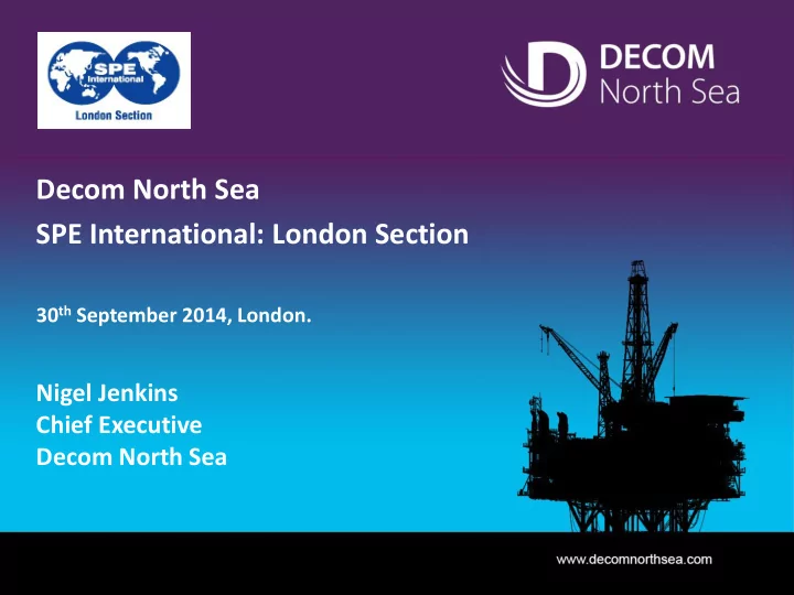 spe international london section