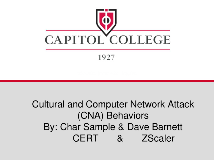 cultural and computer network attack cna behaviors by