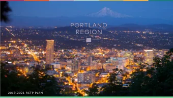 2019-2021 REGIONAL PLAN  PORTLAND REGION  6.10.19  2019-2021 RCTP PLAN  OREGONS  SEVEN REGIONS