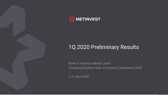 1Q 2020 Preliminary Results  Bank of America Merrill Lynch  Emerging Markets Debt and Equity