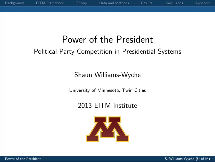 power of the president