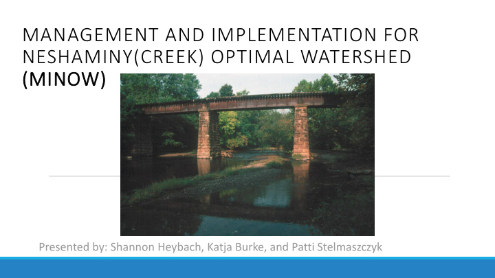 neshaminy creek optimal watershed