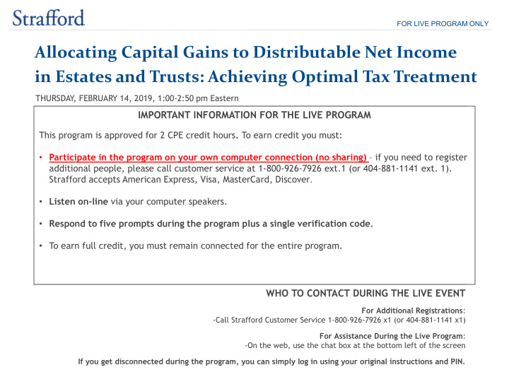 allocating capital gains to distributable net income in