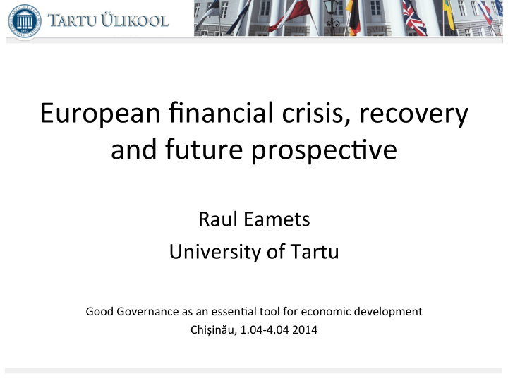 european financial crisis recovery