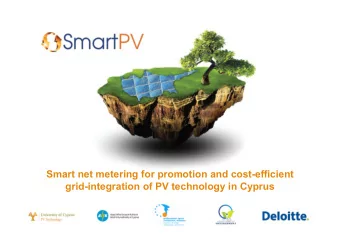 Smart net metering for promotion and cost-efficient  grid-integration of PV technology in Cyprus
