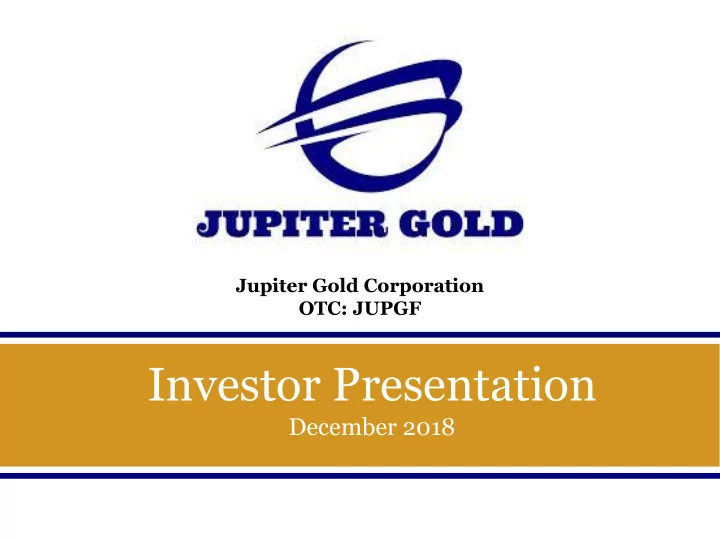 investor presentation