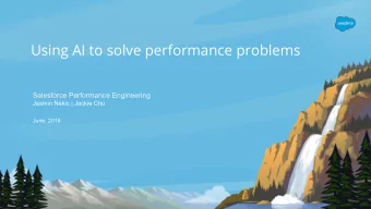 Using AI to solve performance problems  Salesforce Performance Engineering  Jasmin Nakic | Jackie