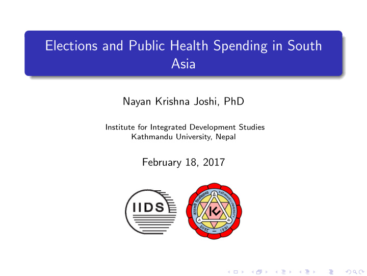 elections and public health spending in south asia