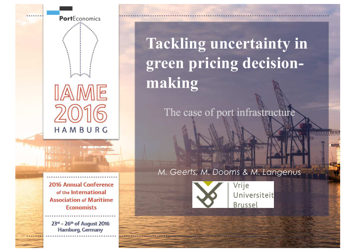 tackling uncertainty in green pricing decision making