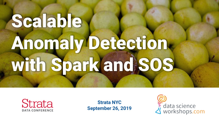 scalable anomaly detection with spark and sos