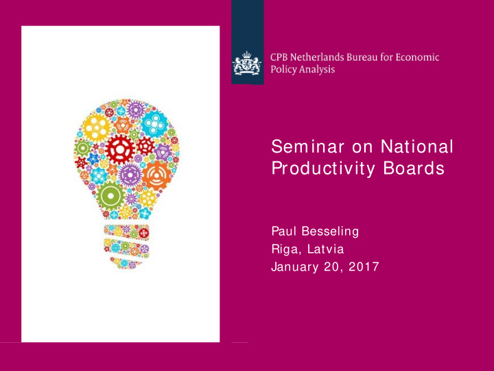 seminar on national productivity boards