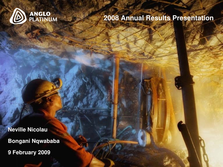 2008 annual results presentation