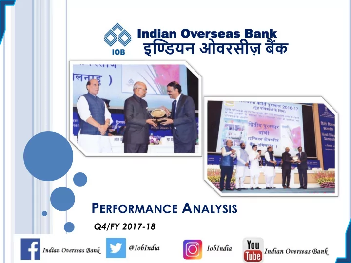 p erformance a nalysis q4 fy 2017 18 o ur h eritage