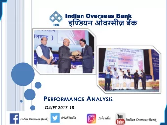 P ERFORMANCE A NALYSIS  Q4/FY 2017-18 O UR