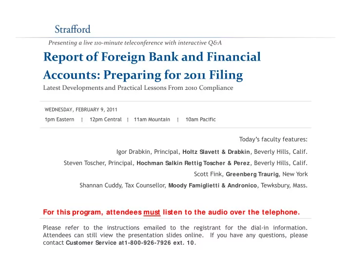 report of foreign bank and financial accounts preparing