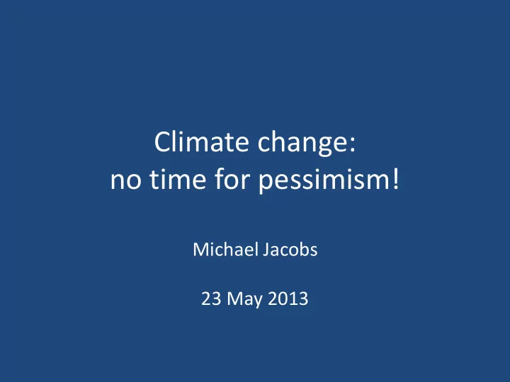 climate change