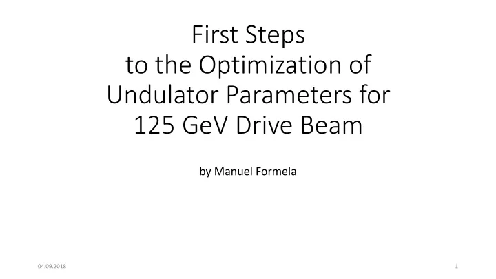 first steps