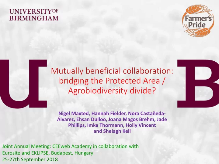 bridging the protected area