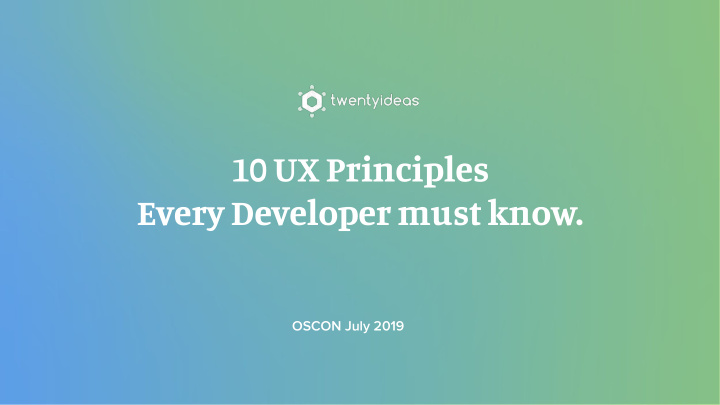 10 ux principles every developer must know
