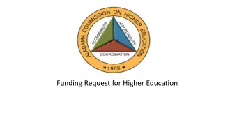 Funding Request for Higher Education  Commission on Higher Education Responsibilities  Aggregate